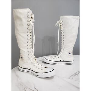 Converse Chuck Taylor Knee High White Calf Sneakers 1V709 Men 9.5 Women‎ 11.5